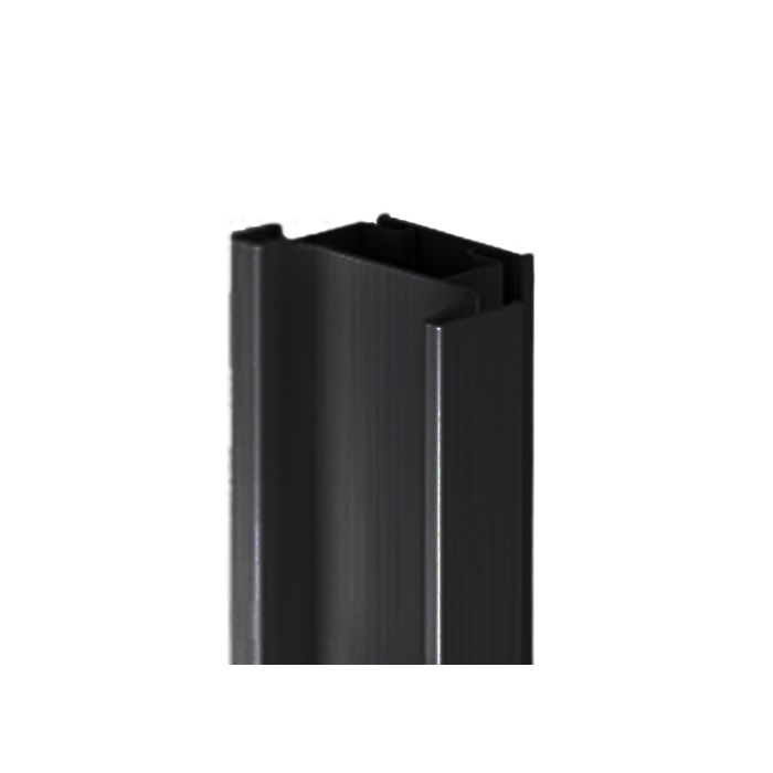 Scilm America GOLA 8059 Powder-Coated Aluminum C-Channel Vertical Spacer Channel Profile, 105-1/8 in L x 2-5/8 in W x 1-29/64 in H, Matte Black