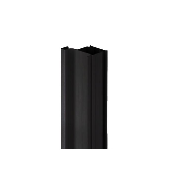 Scilm America GOLA 8074 Powder-Coated Aluminum L-Channel Vertical Spacer Channel Profile, 105-1/8 in L x 1-29/32 in W x 1-29/64 in H, Matte Black
