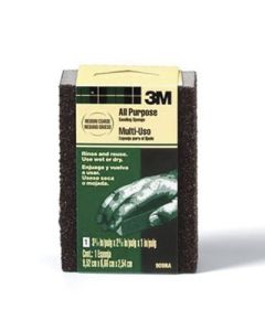 3M 051131-50037-2 Small Area Sanding Sponge, 3-3/4 in L x 2-5/8 in W x 1 in THK, Coarse/Medium