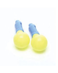 3M E-A-R™ Push-Ins™ 318-1002 Polyurethane Foam/Thermoplastic Uncorded Earplugs, One Size Fits Most, 28 dB, Blue/Yellow