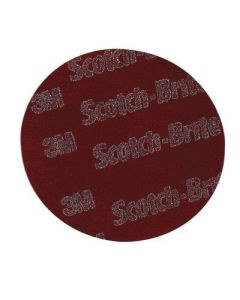 3M Scotch-Brite™ 7447 PRO 048011-64959-7 Aluminum Oxide Hook and Loop Non-Woven Abrasive Disc, 5 in Dia, No Hole, Very Fine, Maroon