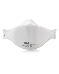 3M Aura™ 9210 Polyester Unvalved Particulate Respirator, Standard, N95 Filter Class, Dual Braided Comfort Strap, White