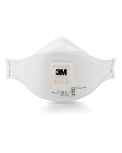 3M Aura™ 9211+ Particulate Respirator with Valve, Standard, N95 Filter Class, Braided Comfort Strap, White