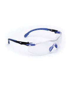 3M Solus™ 1000 S1101SGAF Safety Glasses, Scotchgard™ Anti-Fog, Anti-Scratch Lens, Polycarbonate Lens, Clear Lens, Half-Frame, Plastic Frame, Black/Blue Frame