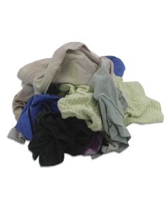A&A Wiping Cloth A06705 Cotton Colored Recycled Knit Cloth Wiper, 5 lb