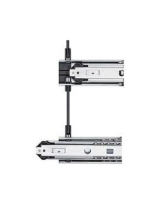 Accuride 3642 Cold Rolled Steel Companion Heavy-Duty Slide, 1 in Over-Travel Extension, Rail/Pocket Mount, 180 lb, 16 in, Clear Zinc