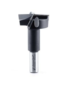 Amana Tool 203352 Hinge Boring Bit, 35 mm Dia x 70 mm L, 10 mm Dia Shank, Carbide Cutting Edge, Right Hand Cutting Direction