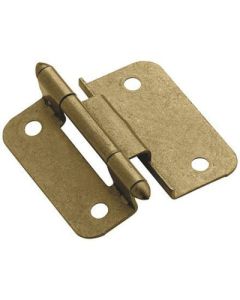 Amerock CM7697BB Steel Hinge, Wraparound Mount, 3/8 in Inset Overlay, Burnished Brass