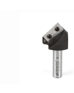 Amana Tool RC-1102 90 deg 1-Flute Insert V-Groove Router Bit, 1-1/2 in Dia x 3 in OAL, 1/2 in Dia Shank