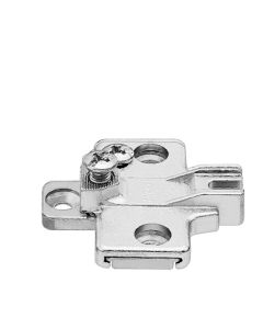 Blum MODUL 2-Piece Wing Mounting Plate | 0mm | Die-Cast | #7 x 9/16 in Wood or 6mm x 14.5mm System Screws | Nickel | 195H9100