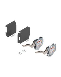 Blum AVENTOS HK-S Lift Mechanism Set | Power Factor 35 to 88 | TIP-ON Ready | Wood Screws | Light Gray | 20K2C00TN6