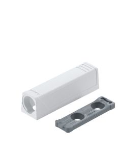 Blum TIP-ON In-Line Adapter Plate | Standard Doors | Silk White | 956.1201