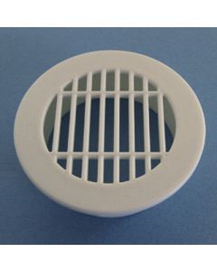 Bainbridge Manufacturing 4501WH-52 Plastic Round Vent Grill, 2 in Bore, 5/8 in D, White