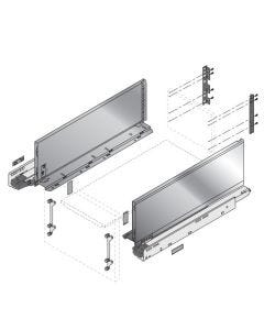 Blum LEGRABOX BLUMOTION Kit | Soft Close, 26", Full Ext, 170lb | C Height (7") | Brushed Stainless Steel | 773C65S0I