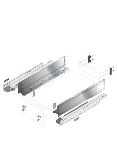 Blum LEGRABOX BLUMOTION Kit | Soft Close, 22", Full Ext, 125lb | N Height (2-5/8") | Brushed Stainless Steel | 770N55S0I