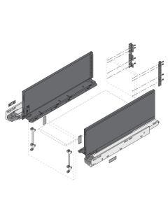 Blum LEGRABOX BLUMOTION Kit | Soft Close, 26", Full Ext, 170lb | C Height (7") | Orion Gray | 773C65S0S