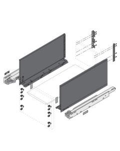 Blum LEGRABOX BLUMOTION Kit | Soft Close, 26", Full Ext, 170lb | F Height (9-1/2") | Orion Gray | 773F65S0S