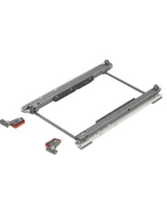 Blum MOVENTO 769R Steel Heavy-Duty Slide, Full Extension, BLUMOTION Soft-Close, Bottom Mount, 135 lb, 21 in, Zinc-Plated