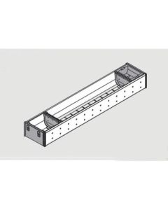 Blum ORGA-LINE ZHI.533BI1A Nylon/Stainless Steel Rectangle 1-Tier Cutlery Drawer Insert Set, 533 mm W x 4-1/4 in D x 2-5/8 in H, Dust Gray
