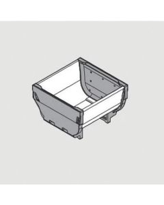 Blum ORGA-LINE ZSI.010SI IG/G Stainless Steel Single Tray, 3-7/16 in L x 3-7/16 in W x 2-3/8 in H, Dust Gray, For TANDEM and TANDEMBOX Drawer Systems