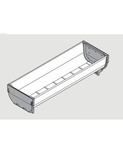 Blum ORGA-LINE ZSI.030SI IG/G Stainless Steel Triple Tray, 1-Shelf, 10-13/32 in L x 3-7/16 in W x 2-3/8 in H, Dust Gray, For TANDEM and TANDEMBOX Drawer Systems