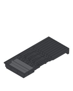 Blum ZC7M0200 OG-M Nylon/Stainless Steel Knife Holder, 7-3/8 in W x 16-1/8 in D x 1-11/16 in H, Orion Gray, For Ambia-line LEGRABOX Drawer System