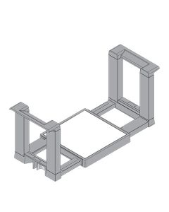 Blum AMBIA-LINE LEGRABOX Adjustable Plate Holder | Orion Gray | ZC7T0350