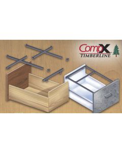 CompX Timberline FF-SK3 Legal Drawer Width File Frame Kit, Black, For Full Wood Drawers or Metal Drawer Box Systems