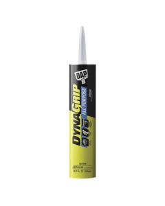 DAP DYNAGRIP® 27501 All-Purpose Construction Adhesive, 10.3 fl-oz Cartridge, White, 7 days Curing, 0 - 120 deg F