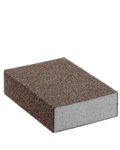 SurfPrep BG100 Aluminum Oxide Standard Sanding Block, 3-3/4 in L x 2-3/4 in W x 1 in THK, 100 Grit, Fine, Brown