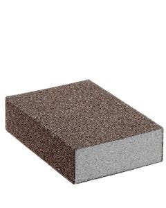 SurfPrep BG100 Aluminum Oxide Standard Sanding Block, 3-3/4 in L x 2-3/4 in W x 1 in THK, 100 Grit, Fine, Brown