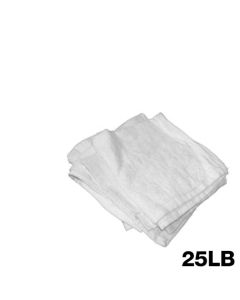 E.B. Bradley Co. Recycled White Cloth Wipers | 25 lb | A05425