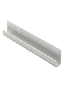 EPCO 2010-A Aluminum J-Shape Bottom Channel, 12 ft L, 7/8 in L Leg, Satin Clear/Anodized