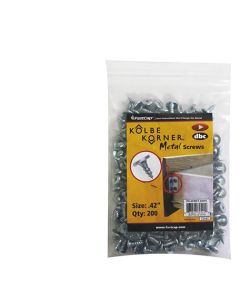 FastCap Kolbe Korner™ PH.KKMET.42.200PC Metal Power Head Screw, 3/8 in L, #2 Phillips Drive, Silver, 200/Pack