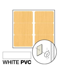 FastCap PVC Self-Adhesive Euro Hinge Cover Cap | 2-1/2 x 1-1/2" Dia | White | FC.MB.H2.5.WH