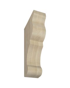 Federal Brace Lexington 40160 Wood Light-Duty Corbel, 6.56 in L, 3 in W, 12-3/4 in H, Bar Bracket, Maple