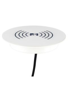 Federal Brace 40253-WH Metal Counter-Mount Cell Phone Charger, 5 VDC, 3 x 3 x 1/2 in, Gloss White
