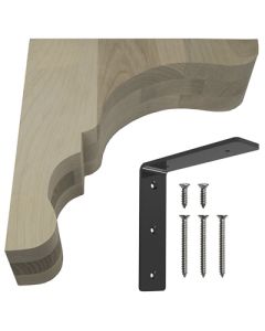 Federal Brace Lexington 40363 Wood Corbel, 10 in L, 3 in W, 10 in H, Overhang, Maple