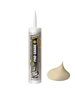 Titebond Pro-Grade Plus 8411 Caulk, 10.1 oz Cartridge, Almond, 0 to 160 deg F