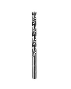 Fuller 281 High-Speed Steel Metric Regular Length Drill Bit, 5 mm Dia x 3-3/8 in OAL, 2-1/16 in L Flute, Brad Point