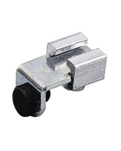 Hettich 50561 Rubber/Steel Track-Mount End Stop, Galvanized