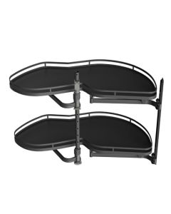 Kesseböhmer LeMans II Blind Corner Organizer | Left Hand Door | 2-Shelf ARENA classic | 30-3/4" W | 14-1/4 - 16-3/8" Opening | Anthracite/Anthracite | 2850659846