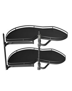 Kesseböhmer LeMans II Blind Corner Organizer | Right Hand Door | 2-Shelf ARENA classic | 30-3/4" W | 14-1/4 - 16-3/8" Opening | Anthracite/Anthracite | 2850669846