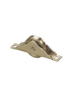 Knape & Vogt 413X BR Bronze Open Wheel Sheave, 7/16 in W x 2-15/16 in H, 1-3/16 in Dia Wheel, Brass