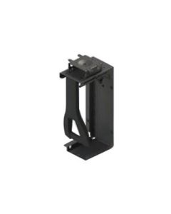 Knape & Vogt 7300 7351D Adjustable Storable CPU Holder, 85 lb, Side Mount, Black