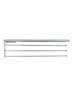 Knape & Vogt P793 ANO Steel 3-Bar Cabinetry or Wall-Mount Sliding Towel Bar, 18 in L x 5 in H, Anochrome