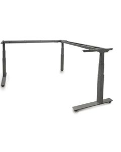 Knape & Vogt Allegretto™ TCLS30A36B Height-Adjustable Table Frame Kit, 264 lb Capacity, 30 in Foot, Black, For L-Shaped 3 Leg/3 Stage Table