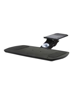 Knape & Vogt Waterloo SD-1 Plastic/Resin Value Comfort Keyboard Arm and Tray Combo, 18 in Track, Adjustable Arm Black