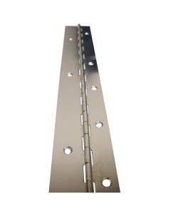 Larsen & Shaw 1119D04NP Plain Steel Standard Piano Hinge, 72 in H x 1-1/4 in W, Nickel