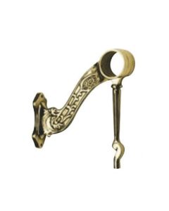 Lavi Industries 400 Brass Deluxe Victorian Bracket, 4-5/8 in W, Polished, For 2 in Tube